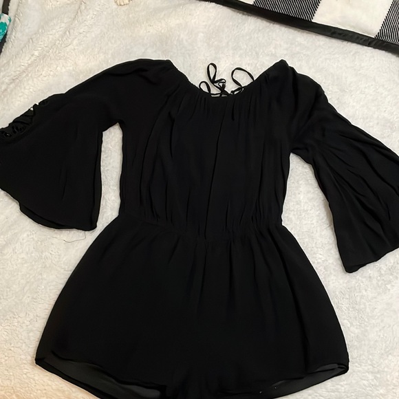 Black Lacy Romper - Picture 1 of 3